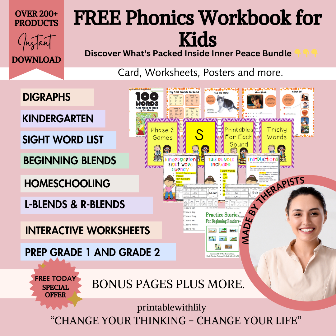 Phonics Workbook for Kids