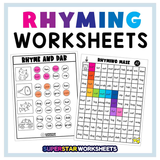 Rhyming Words Activity Pack