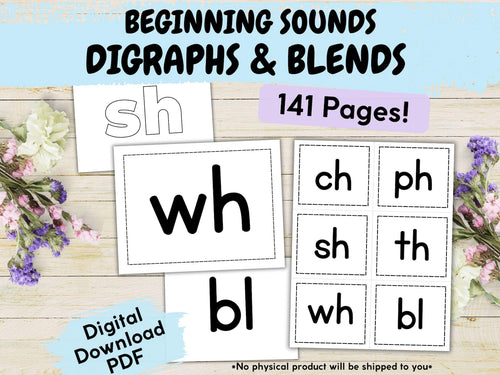 Letter Blends & Digraphs Workbook